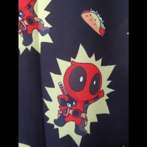 Marvel Deadpool sleeveless button down shirt
